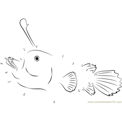 Deep Sea Anglerfish Dot to Dot Worksheet