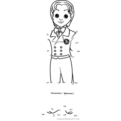 Prince James from Sofia the First Dot to Dot Worksheet