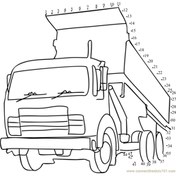 Tipper Truck Dot to Dot Worksheet