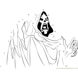 Grim Reaper Scary Dot to Dot Worksheet