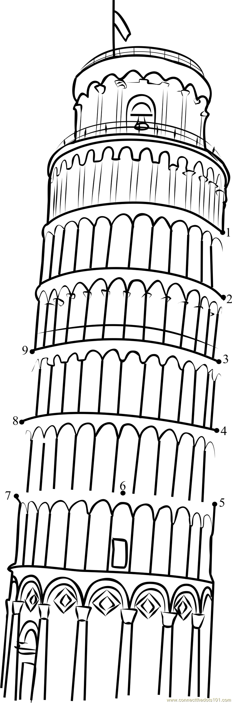 Printable Leaning Tower Of Pisa Template