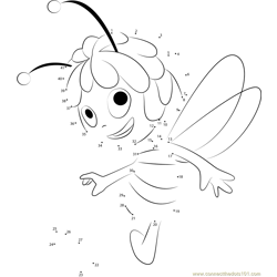 Maya the Bee by Johnjoseco Dot to Dot Worksheet