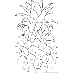 Pineapples Dot to Dot Worksheet