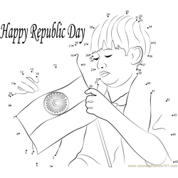 Republic Day Dot to Dot Worksheet