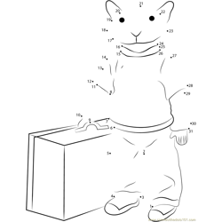 Stuart Little with Suitcase Dot to Dot Worksheet