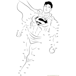 Courageous Superman Dot to Dot Worksheet