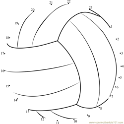Volleyball Dot to Dot Worksheet