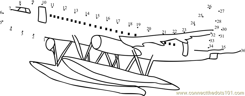 Connect the Dots float plane (Transporation > Airplane ...