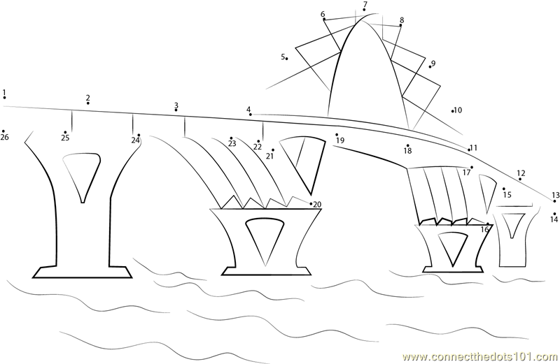 Connect the Dots TR Crown Point Bridge (Architecture > Bridge) - dot to ...