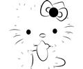 Connect the Dots Hello Kitty 1 (Cartoons > Hello Kitty) - dot to dots ...