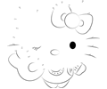 Connect the Dots Hello Kitty 1 (Cartoons > Hello Kitty) - dot to dots ...