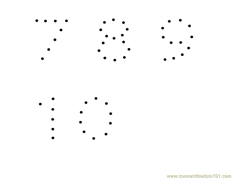 Dot To Dot Numbers To 10