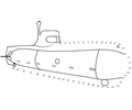 Connect the Dots Submarine (Transporation > Submarine) - dot to dots
