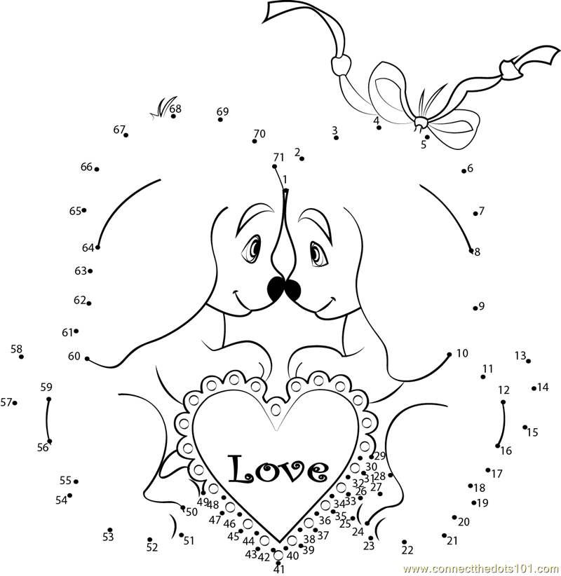 valentine connect the dots coloring pages - photo #4