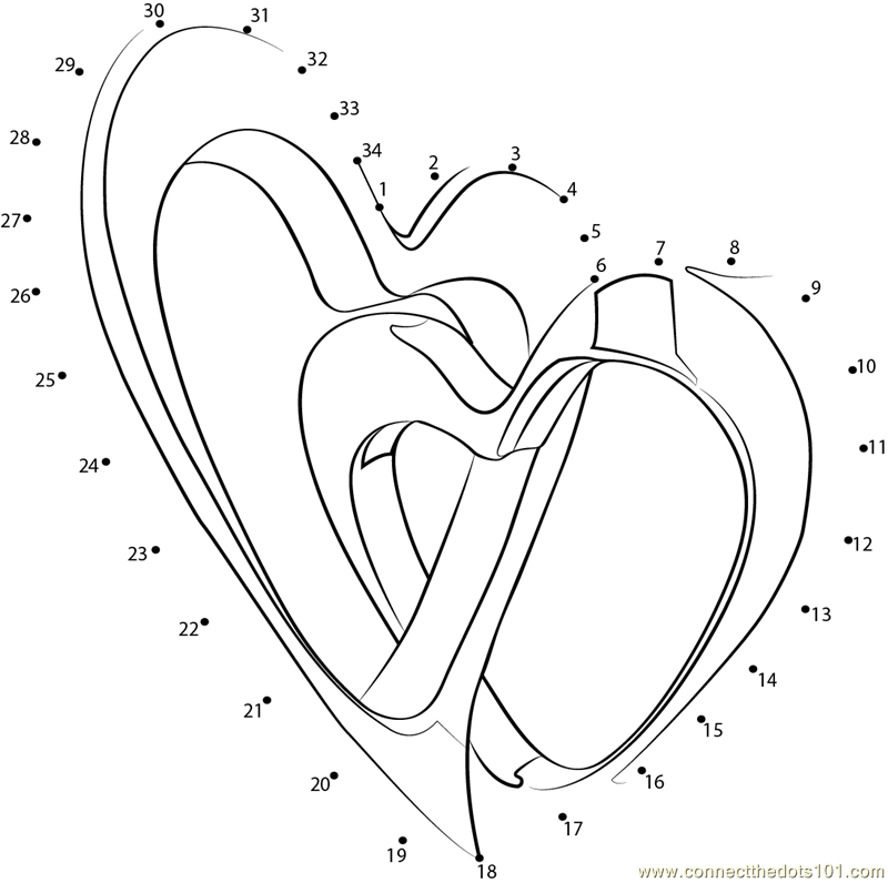 valentine connect the dots coloring pages - photo #33