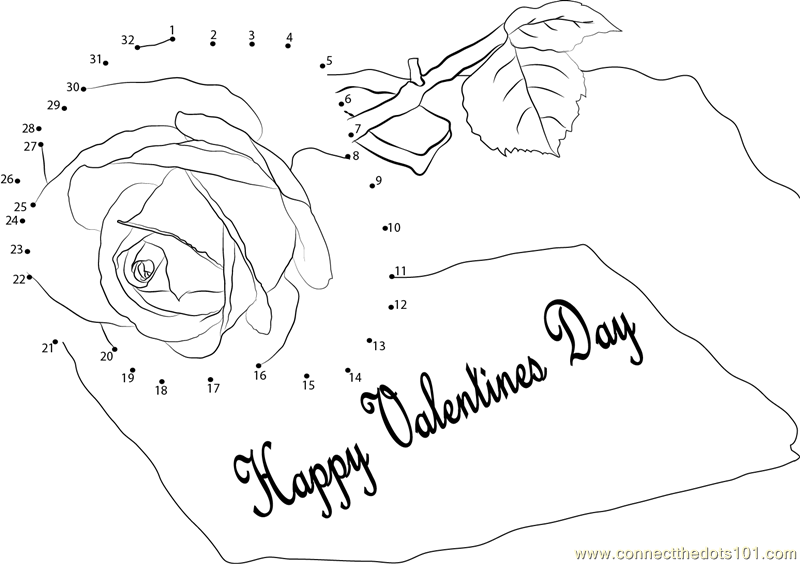 valentine connect the dots coloring pages - photo #31