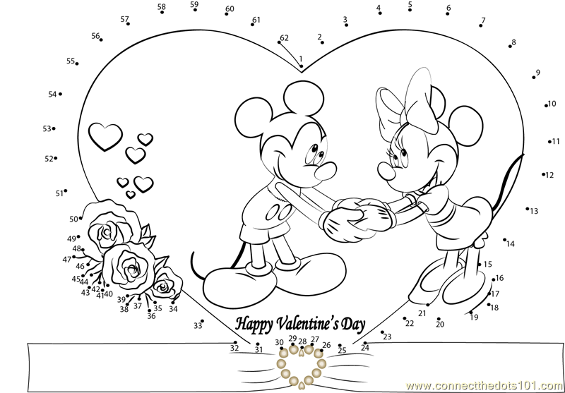 valentine connect the dots coloring pages - photo #11