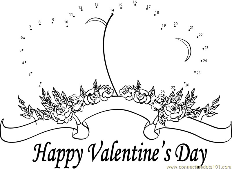 valentine connect the dots coloring pages - photo #20