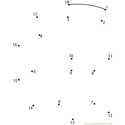 Alphabets A to H dot to dot printable worksheet - Connect The Dots