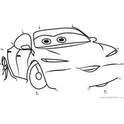 CAM SPINNER Lost Control in CARS 3 . Drawing and Coloring Pages