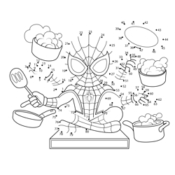 Spiderman Multi Tasking Dot to Dot Worksheet