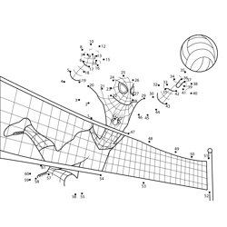 Spiderman Playing Basketball Dot to Dot Worksheet