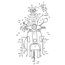 Spiderman Riding Bike Dot to Dot Worksheet