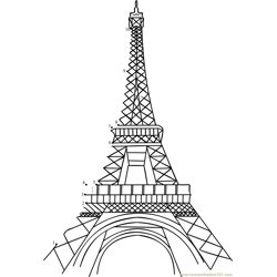 Eiffel Tower dot to dot printable worksheet - Connect The Dots