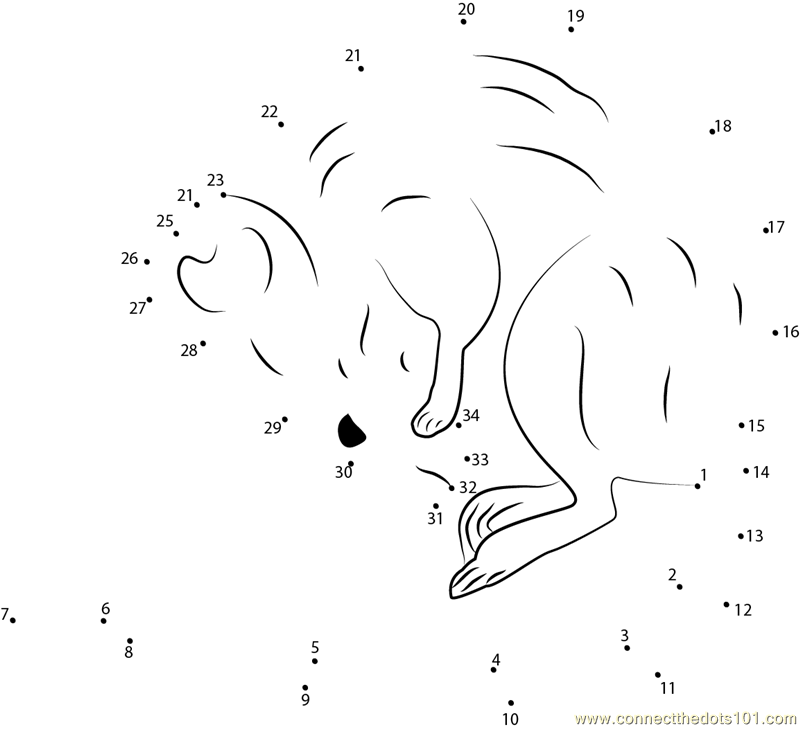 Another Taxidermy Sleeping Mouse dot to dot printable worksheet ...