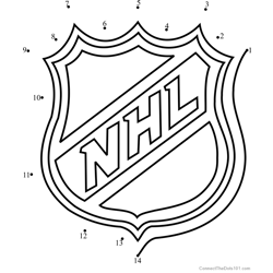 Vancouver Canucks Logo dot to dot printable worksheet - Connect The Dots