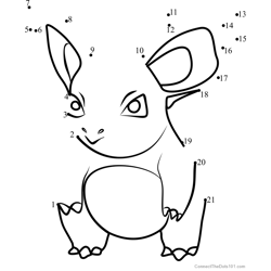 Onix Pokemon GO dot to dot printable worksheet - Connect The Dots