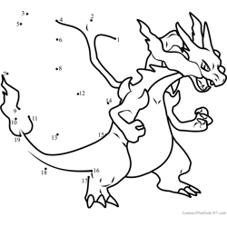 charizard connect the dots printable worksheets